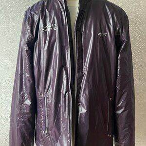 Louis Castel Mens 4LMJP321 Violet Full Zip Quilted Leather Jacket